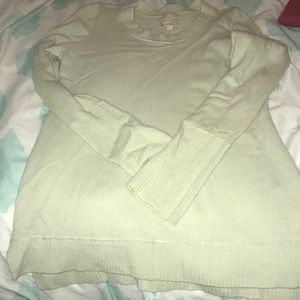 2-ply Cashmere sea foam green sweater